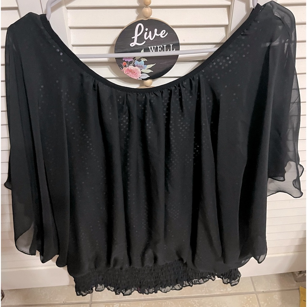 Black sequin top